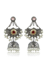 Load image into Gallery viewer, Tanaya Jhumka Stone Earrings