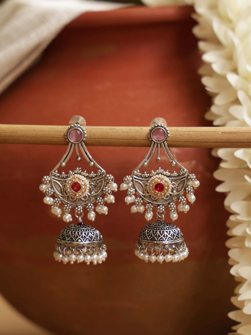Tanaya Jhumka Stone Earrings