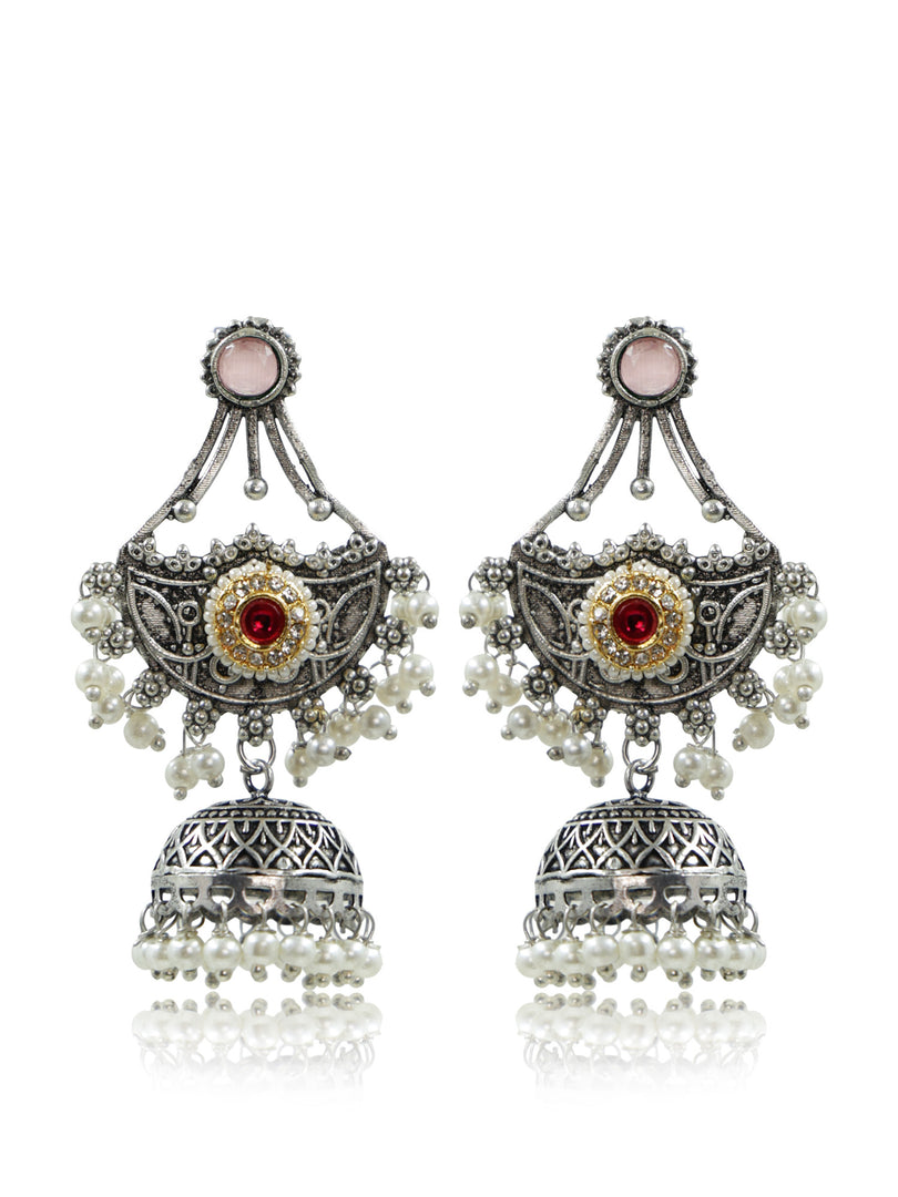 Tanaya Jhumka Stone Earrings