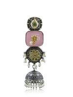 Load image into Gallery viewer, Vaidehi Jhumka Stone Earrings