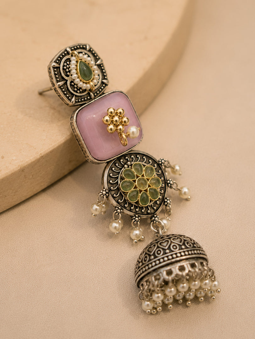 Vaidehi Jhumka Stone Earrings