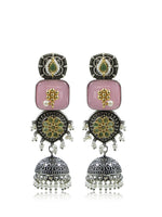 Load image into Gallery viewer, Vaidehi Jhumka Stone Earrings