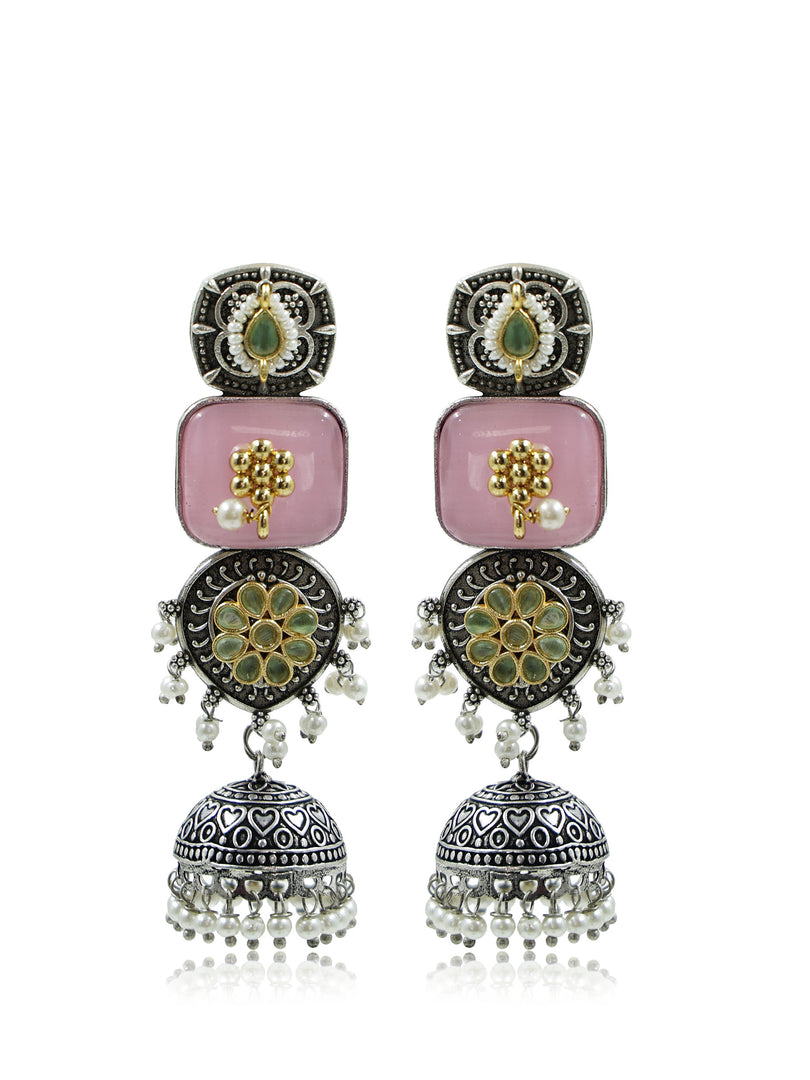 Vaidehi Jhumka Stone Earrings