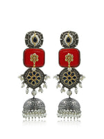 Load image into Gallery viewer, Vaidehi Jhumka Stone Earrings