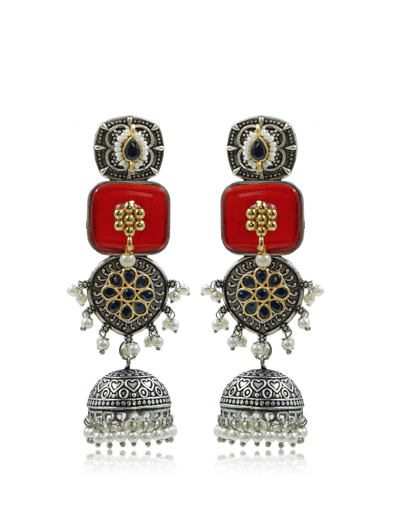 Vaidehi Jhumka Stone Earrings