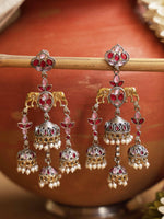 Load image into Gallery viewer, Tanvi Jhumka Stone Earrings