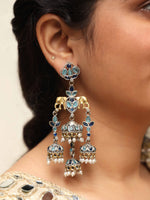 Load image into Gallery viewer, Tanvi Jhumka Stone Earrings
