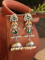 Load image into Gallery viewer, Nayra Jhumka Stone Earrings