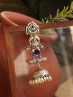 Load image into Gallery viewer, Nayra Jhumka Stone Earrings