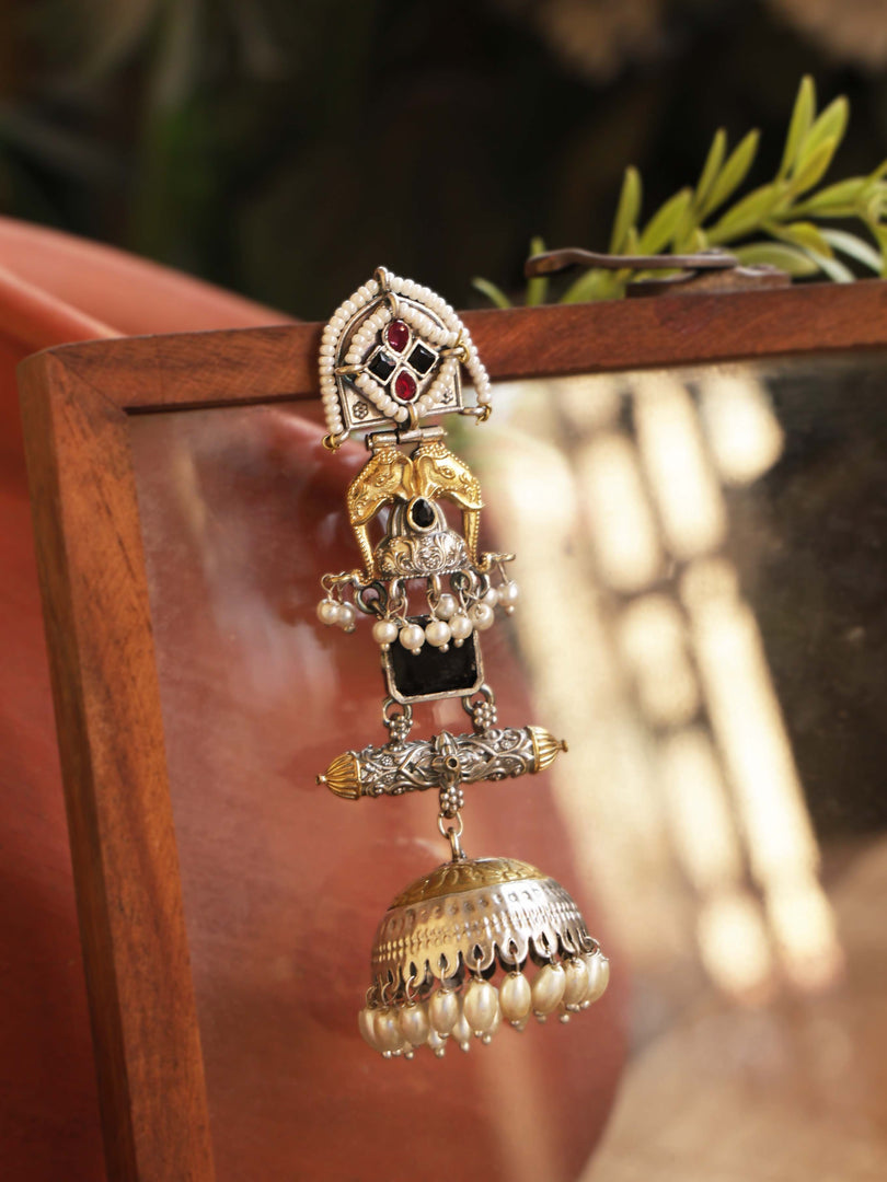 Nayra Jhumka Stone Earrings