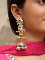 Load image into Gallery viewer, Nayra Jhumka Stone Earrings