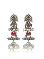 Load image into Gallery viewer, Devika Jhumka Stone Earrings