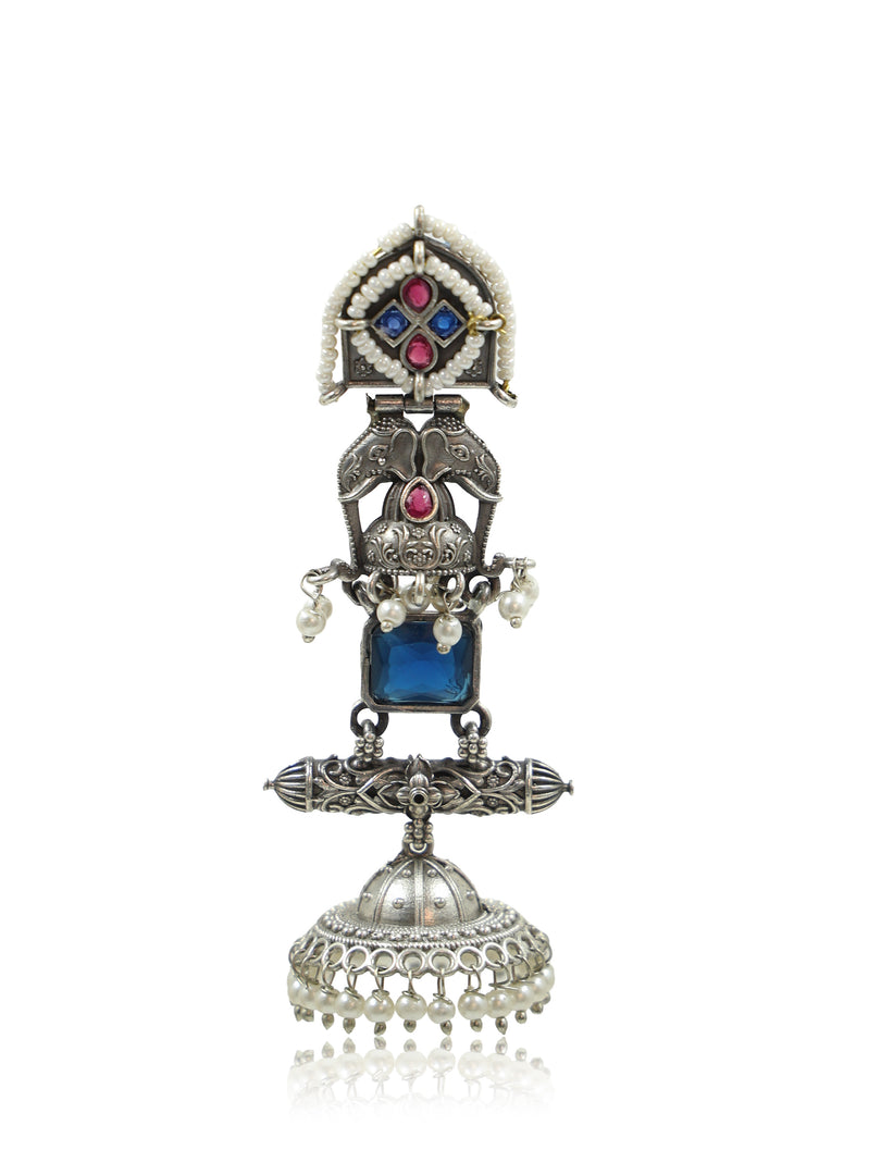 Devika Jhumka Stone Earrings