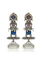 Load image into Gallery viewer, Devika Jhumka Stone Earrings
