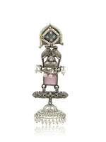 Load image into Gallery viewer, Devika Jhumka Stone Earrings