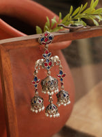 Load image into Gallery viewer, Shreya Jhumka Stone Earrings