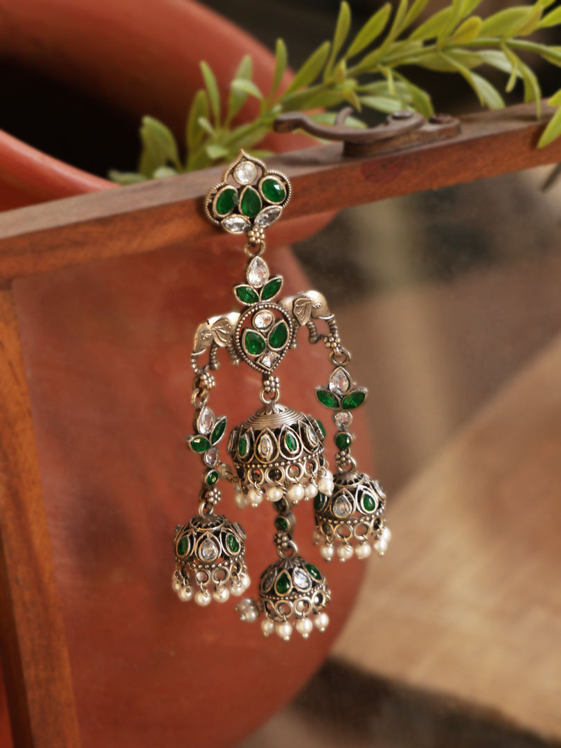 Shreya Jhumka Stone Earrings