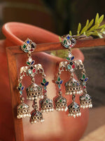 Load image into Gallery viewer, Shreya Jhumka Stone Earrings