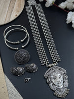 Load image into Gallery viewer, Oxidised Silver Jewellery Set