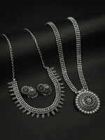 Load image into Gallery viewer, Aarvi Oxidised Jewellery Set Combo