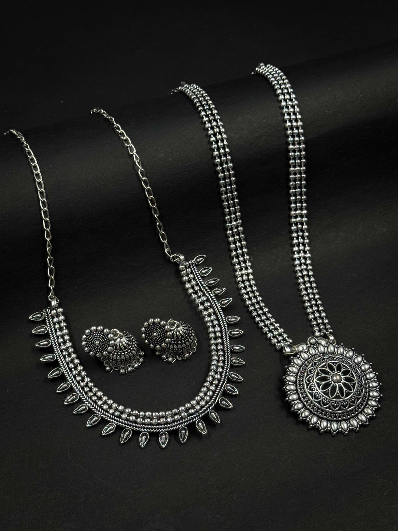 Aarvi Oxidised Jewellery Set Combo