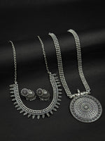 Load image into Gallery viewer, Aarvi Oxidised Jewellery Set Combo