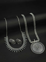 Load image into Gallery viewer, Aarvi Oxidised Jewellery Set Combo