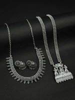 Load image into Gallery viewer, Aarvi Oxidised Jewellery Set Combo