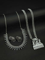 Load image into Gallery viewer, Aarvi Oxidised Jewellery Set Combo