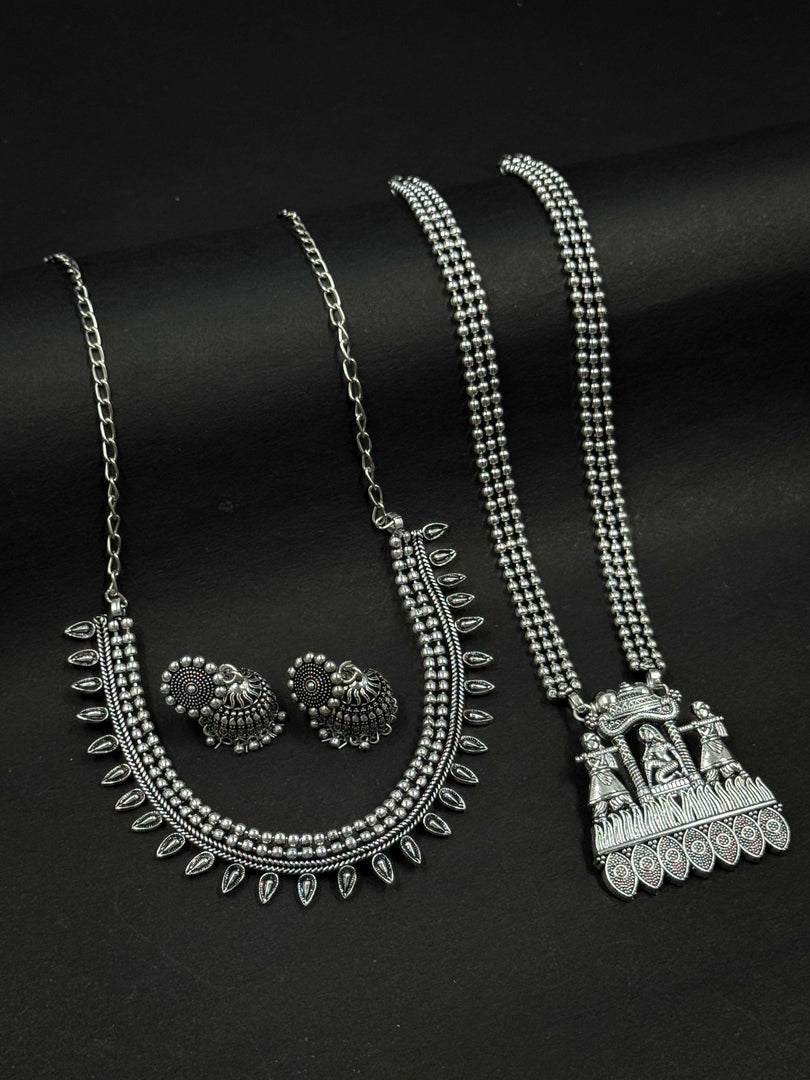 Aarvi Oxidised Jewellery Set Combo