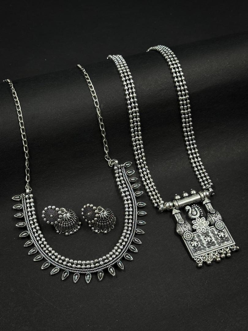 Aarvi Oxidised Jewellery Set Combo