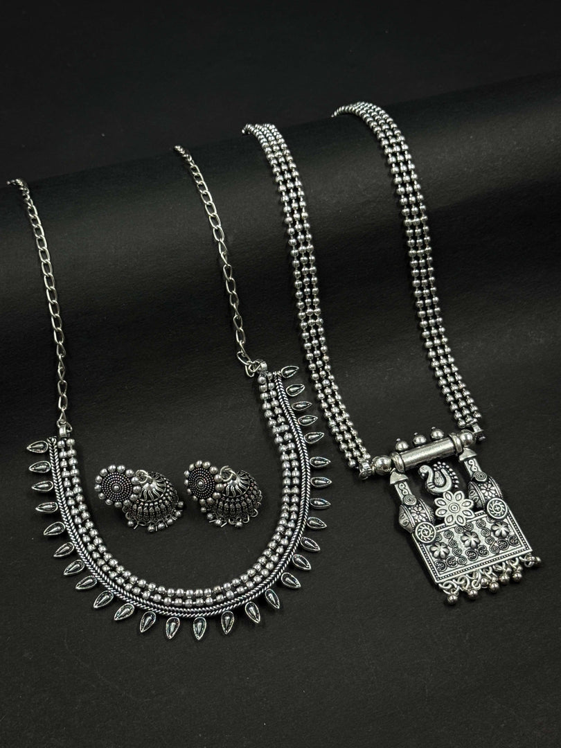 Aarvi Oxidised Jewellery Set Combo