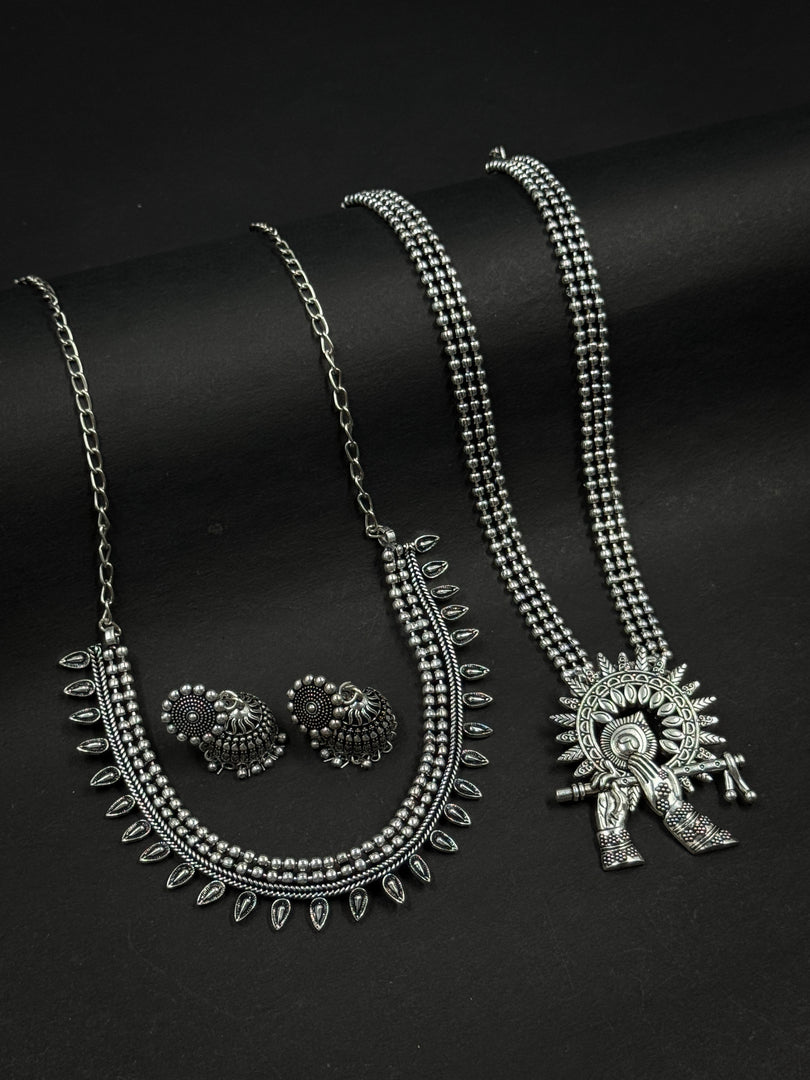 Aarvi Oxidised Jewellery Set Combo