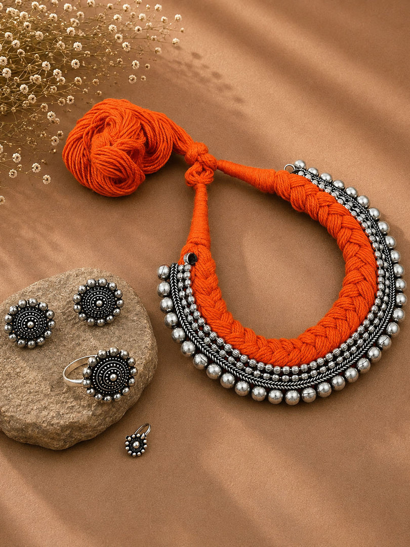Threaded Necklace Jewellery Set