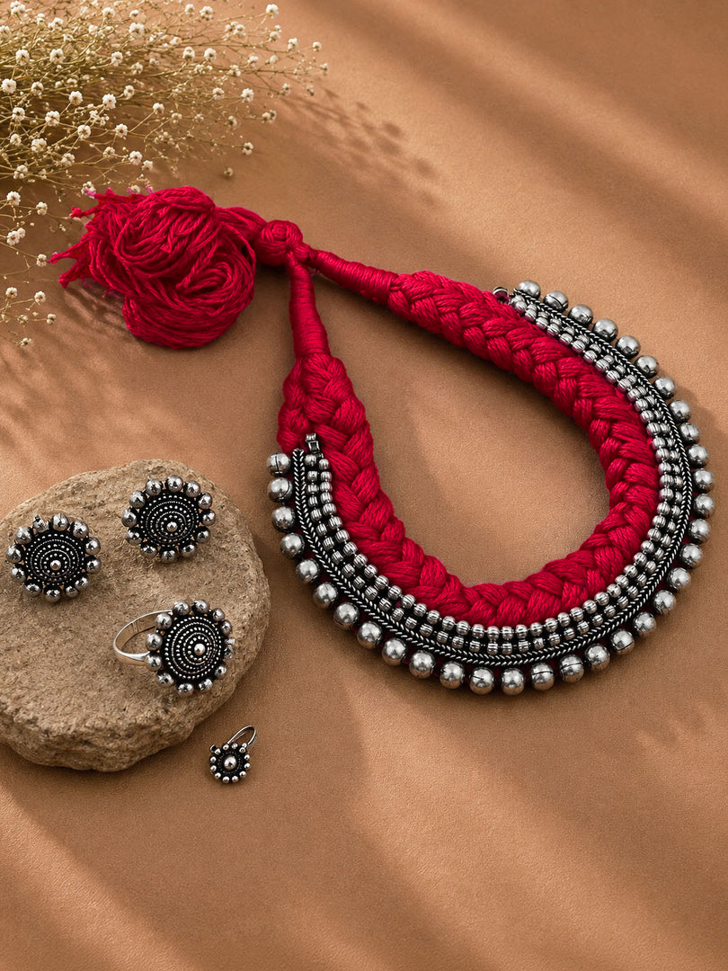 Threaded Necklace Jewellery Set
