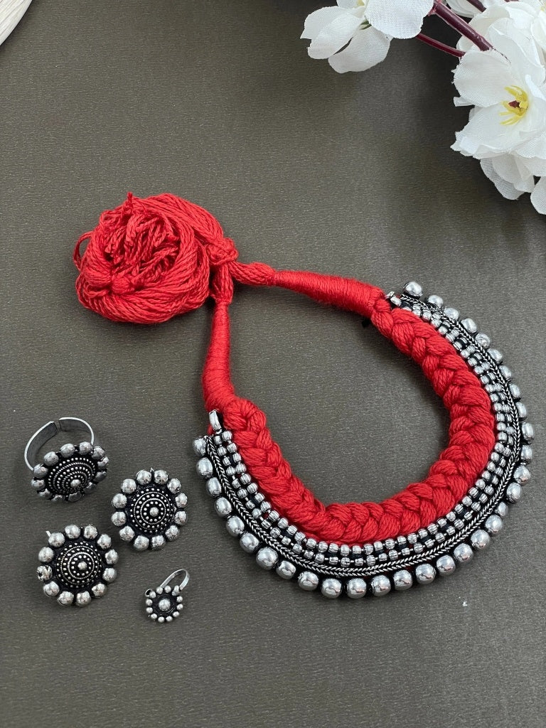 Threaded Necklace Jewellery Set
