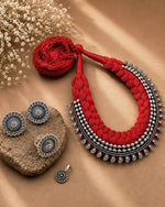 Load image into Gallery viewer, THREADED HEART NECKLACE JEWELLERY SET COMBO