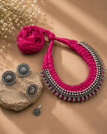 Load image into Gallery viewer, THREADED HEART NECKLACE JEWELLERY SET COMBO