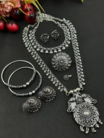 Load image into Gallery viewer, RICHA OXIDISED BRASS JEWELLERY SET COMBO