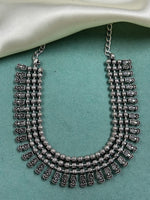 Load image into Gallery viewer, OXIDISED BRASS THREE LINE NECKLACE