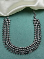 Load image into Gallery viewer, OXIDISED BRASS THREE LINE NECKLACE