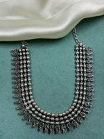 Load image into Gallery viewer, OXIDISED BRASS THREE LINE SHORT NECKLACE