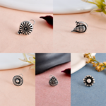 Load image into Gallery viewer, KHUSBOO OXIDISED PIERCING NOSEPIN COMBO OF 5