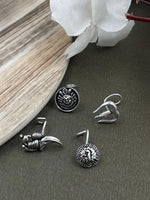 Load image into Gallery viewer, ARYA OXIDISED PIERCING NOSEPIN COMBO OF 4