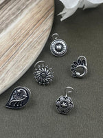 Load image into Gallery viewer, VEDIKA OXIDISED PIERCING NOSEPIN COMBO OF 5