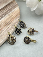 Load image into Gallery viewer, KUHU OXIDISED CLIP ON NOSEPIN COMBO OF 5