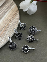 Load image into Gallery viewer, SADHNA OXIDISED CLIP ON NOSEPIN COMBO OF 6