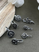 Load image into Gallery viewer, ADITI OXIDISED CLIP ON NOSEPIN COMBO OF 7