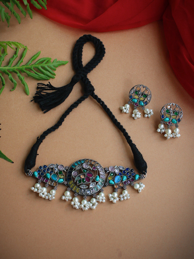 Noor Stone Necklace Set