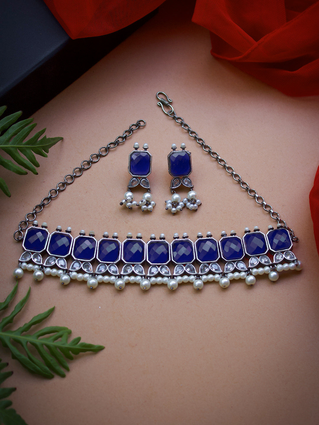 SHIVYA BEAUTIFUL MONALISA STONE NECKLACE SET